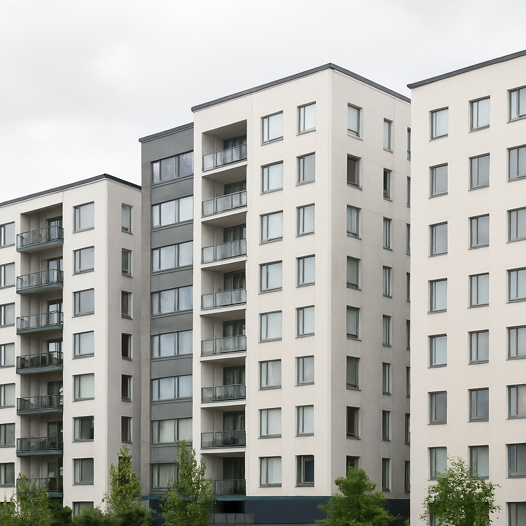 Kerrostalojen julkisivu